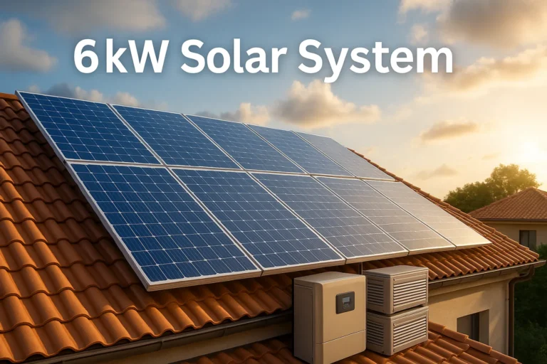 6kW solar system price in Pakistan and installation in a Pakistani home with rooftop panels, inverter, and lithium battery – latest setup